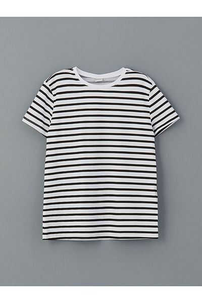 LC Waikiki Crew Neck Striped Girl's T-Shirt