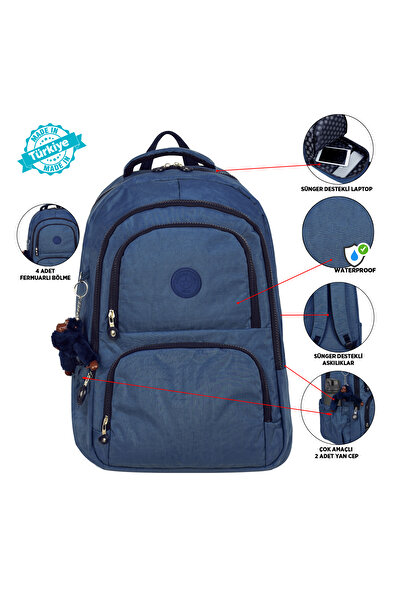 Kingston Hill Легкий рюкзак з тканини Krinkıl - підходить для школи/щоденного використання, водонепроникний, з декількома відділеннями