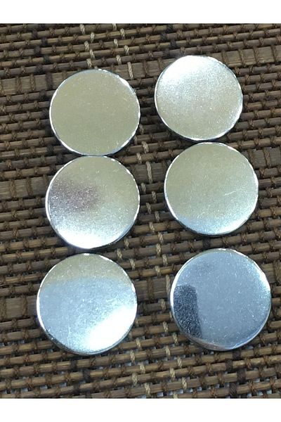 karantuhafiye Set Buttons for Trench Coat Jacket, Para Model Silver, 2,5 cm