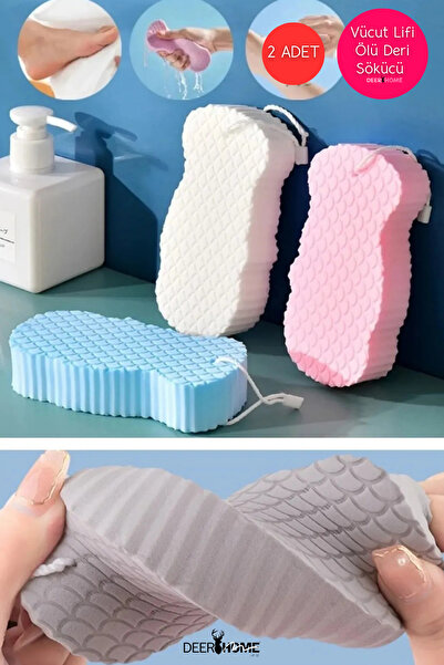 MCA Deerhome 2 ADET Banyo Kesesi Vücut Duş Süngeri Sihirli Vücut Lifi Ölü Der...