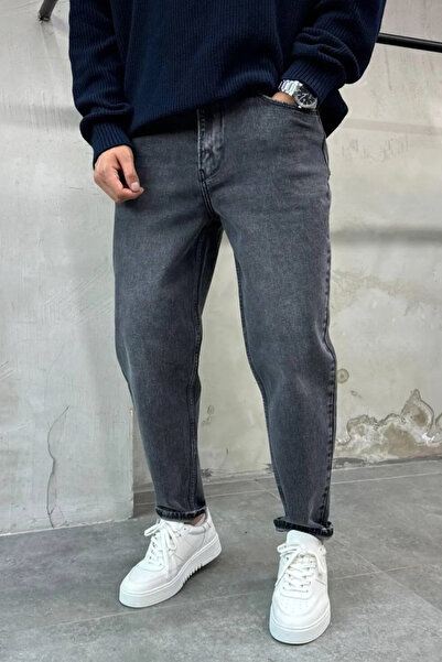 BDRMAN Boyfriend Siyah Antrasit Renk Kot Pantolon