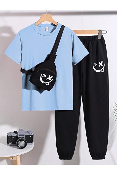 hilon Summer Kids Girls And Boys Cute And Cool Casual 2 Pcs T-Shirt And Bottoms
