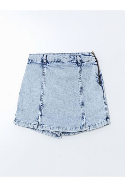 LC Waikiki Fusta scurtă de jeans pentru fete LCW Kids Basic