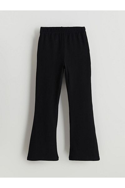 LC Waikiki Leggings lungi pentru fete de bază cu talie elastică sezon nou, pachet de 2 - S5BY19Z4