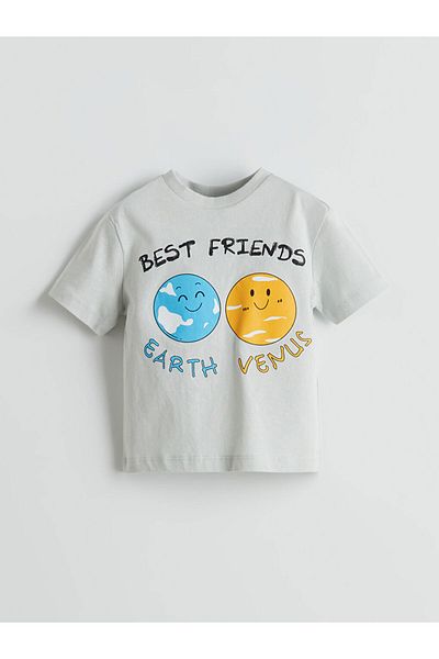 LC Waikiki Lcw Eco Crew Neck Printed Boys T-Shirt