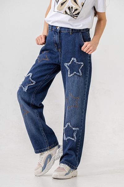 GİYİCEM TEKSTİL Girl's Starry Jeans 2204