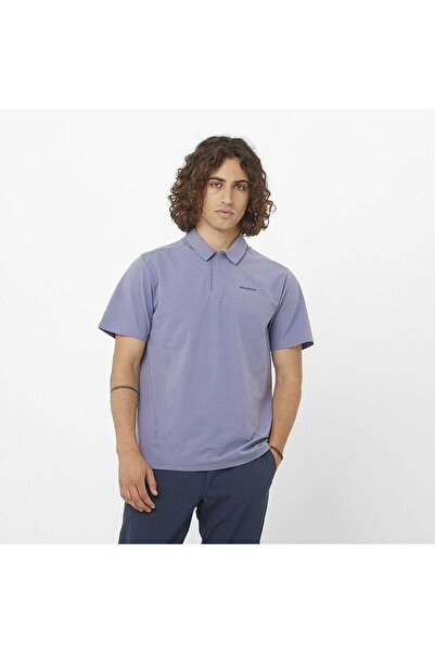 Salomon Lc2439500 Trackline Polo m Men's Polo T-Shirt Blue