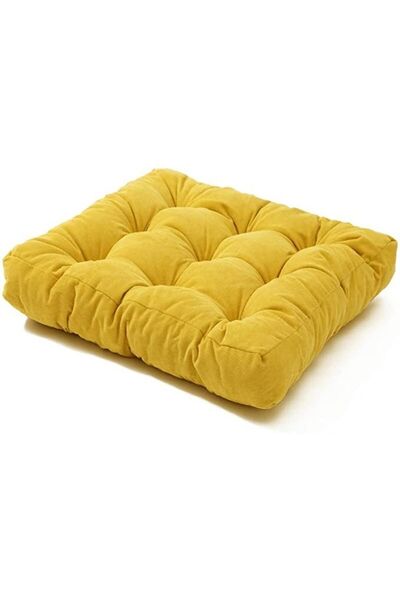 İstanbul kumaş Dekoratif Kadifemsi Kumaş Yer & Palet Minderi 60x60x10 (GÖRSEL...