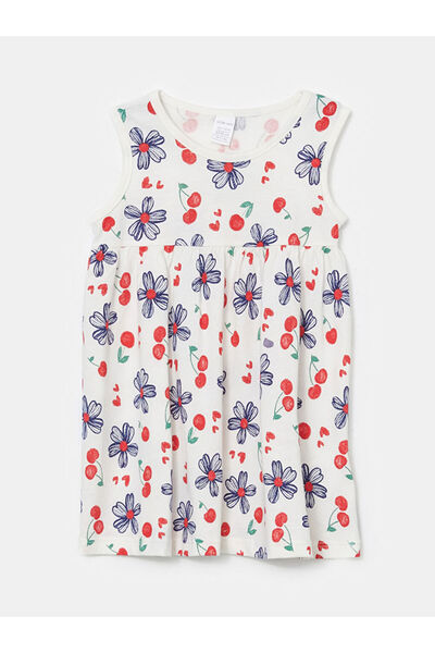 LC Waikiki LCW baby Crew Neck Floral Baby Girl Dress