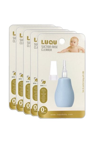 LUQU BABY Baby Nose Cleaner Nasal Aspirator-Blue-Pack of 5