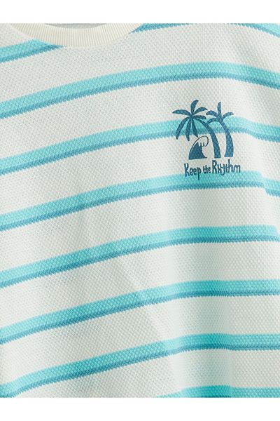 LC Waikiki Тениска с райета и кръгло деколте за момче - нова сезона - S5HH72Z1