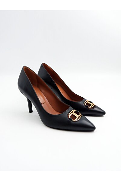 Tenau Черни дамски обувки тип стилет от естествена кожа