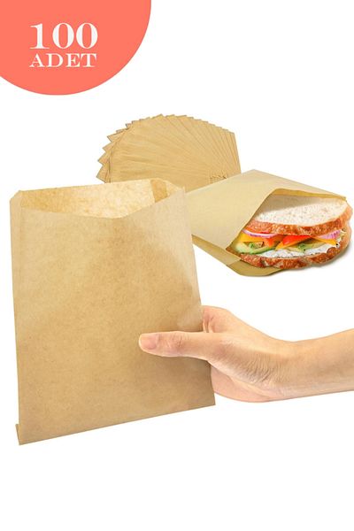 OLİ Art 12X20 Kraft Paper Bag 100 Pieces Gift Package 100 Bags
