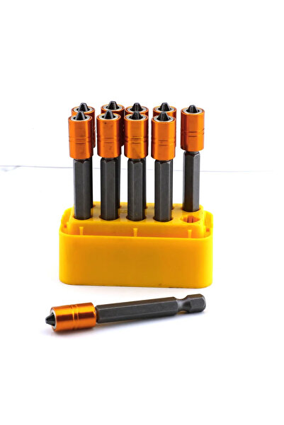 NUBLADO 10 T Adet Mıknatıslı Bits Uç PZ2 65 mm Renkli Vida Tutucu Sökme Yıldız Matkap Vidalama Ucu S2 Çeliği