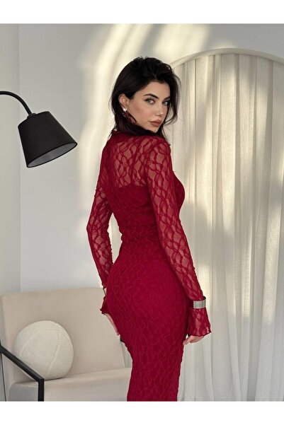 buğrahayalin Vedo Flower Detailed Dress