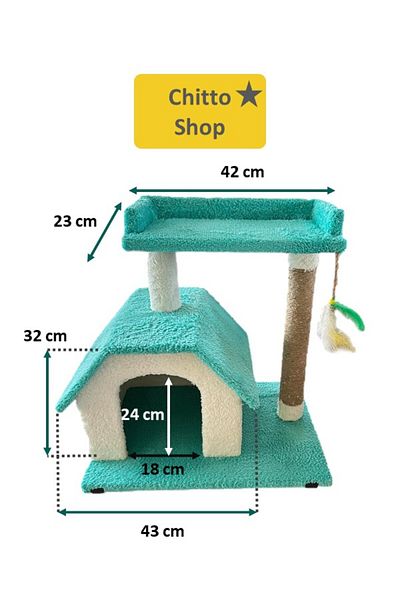KRT Chitto Cat House and Scratching Post – 2-Tier Comfort Playpen 🏡 🐾