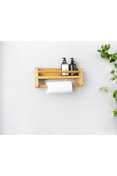 Vegüba Ahşap Havlu Askılı Yüzen Raf, Mutfak ve Banyo Yüzen Rafları, Duvara Mo...