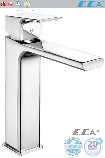 Eca Tiera Chrome Plated Bathroom Sink Faucet - Medium Size Type 102188003