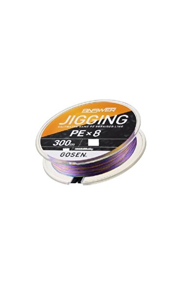 GOSEN خيط صيد متعدد الألوان من نوع Jigging Answer Pe 1.2 Jig Ve Tai Rubber بطول 300 متر