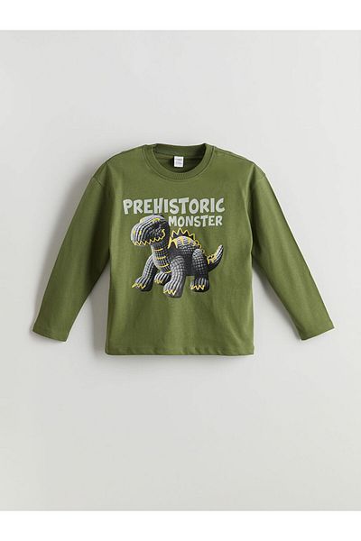 LC Waikiki Dinosaur Printed Boys' T-Shirt and Pants 2Pcs