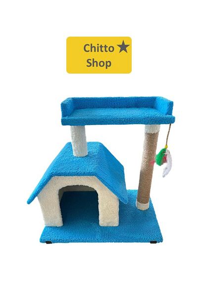 KRT Chitto Cat House and Scratching Post – 2-Tier Comfort Playpen