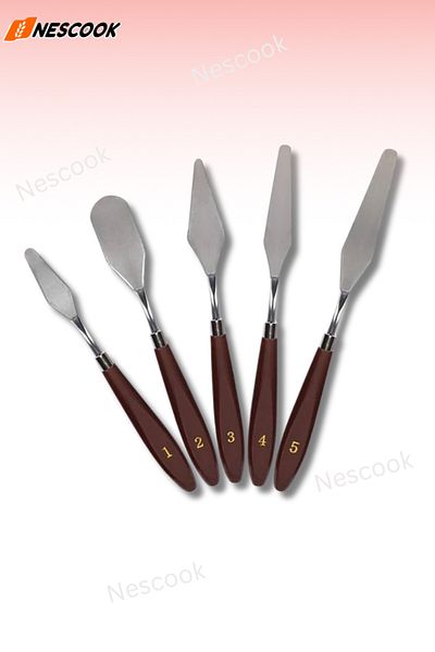 nescook Set of 5 Stainless Steel Spatulas and Pallet Knives