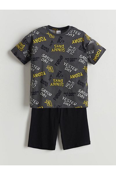 LC Waikiki New Season Crew Neck Boys' Shorts Pajama Set - S5Eu97Z4