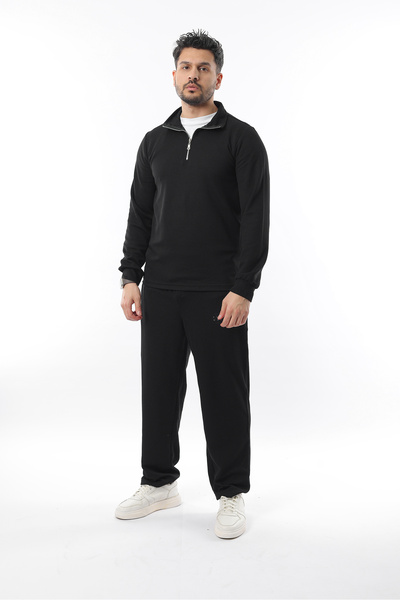 Genie Erkek Yarım Fermuarlı Zip Yaka Rahat Esnek Modern Relaxed Eşofman Takımı