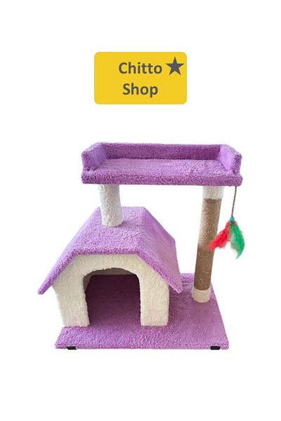 KRT Chitto Cat House and Scratching Post – 2-Tier Comfort Playpen 🏡 🐾