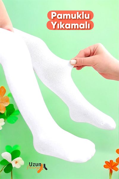 medineticaret White Cotton Children's Pantyhose - Children's Pantyhose