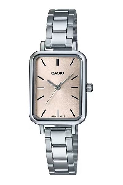 Casio Brand Pink Silver Color Luxury Women Wrist Watch