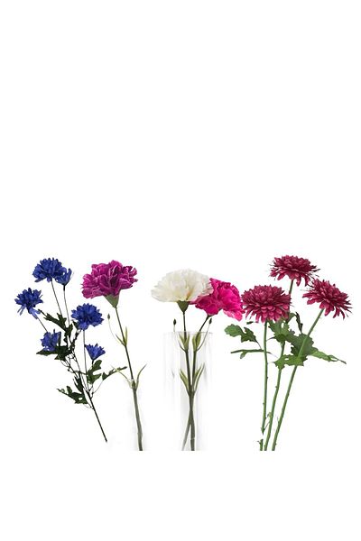 IKEA Artificial Flowers Set, White, Purple, Blue, Maroon 10 Pieces Violet/White, 30 cm