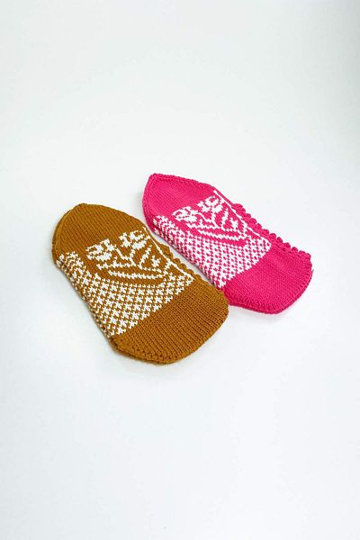 Royaleks Alray 2 Pairs Hand Knitted Winter Stylish Women's Wool Booties Set 7