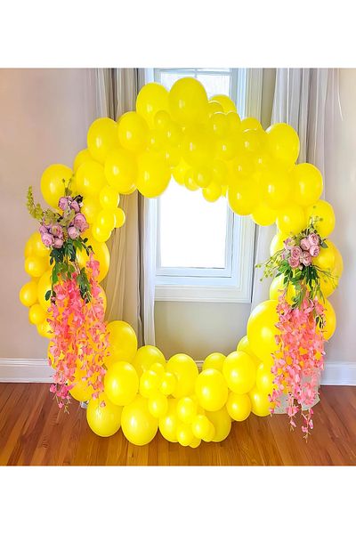 VIP Balon Set of 30 12 Inch Pastel Yellow Balloons – Helium Compatible, Vibrant and Stylish Party Balloons