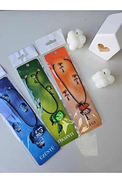 ELMEKA Ters Yüz Duygular Figürlü  Kolye Üzgün