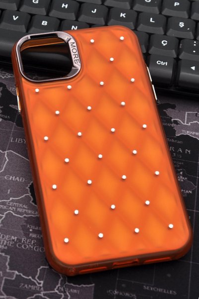 NOVKA Phone Accessories iPhone 12 Compatible Diamond Stone Hard Cover Case wi...