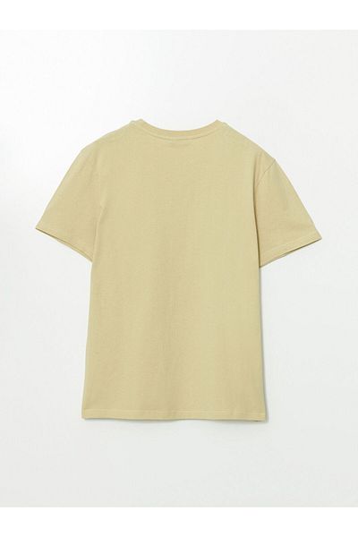 LC Waikiki New Season Crew Neck εμπριμέ χτενισμένο βαμβακερό ανδρικό Tisort - S5KJ20Z8