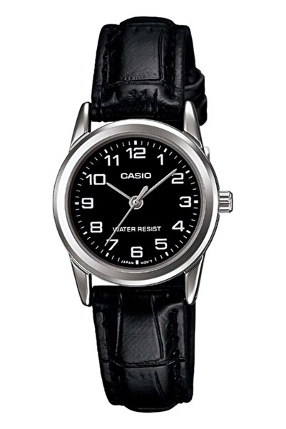 Casio Marka Küçük Kasa Siyah Deri Kordon Rakamlı Kol Saati