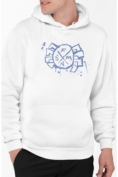 Fuddy Moda Φούτερ με κουκούλα με στάμπα Spider Punk Back, Unisex Hoodie με θέμα Spider Universe