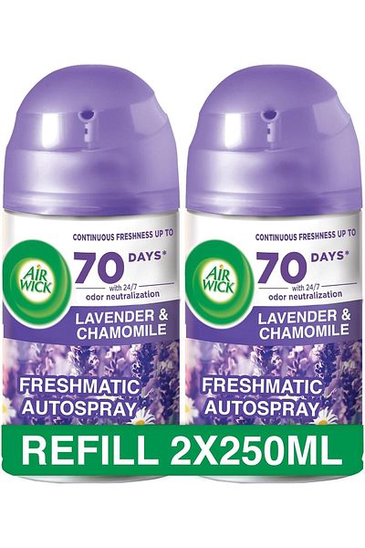 Air Wick Freshmatic Lavender and Chamomile Air Freshener Refill, 250 ml, Pack of 2