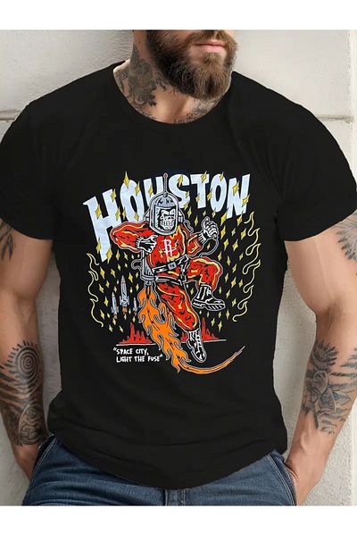 LEIVOR Βαμβακερό μπλουζάκι Unisex με τυπωμένο σχέδιο NBA Affliction Style