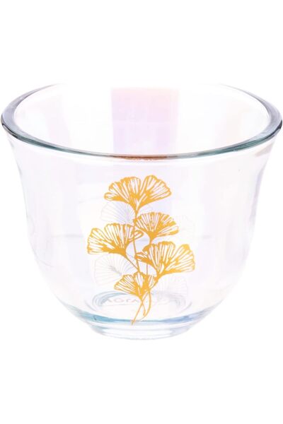 AKDC Velvet Glass Cawa Cup 12Pcs L(6CM) XW(6CM) XH(5CM) transparent