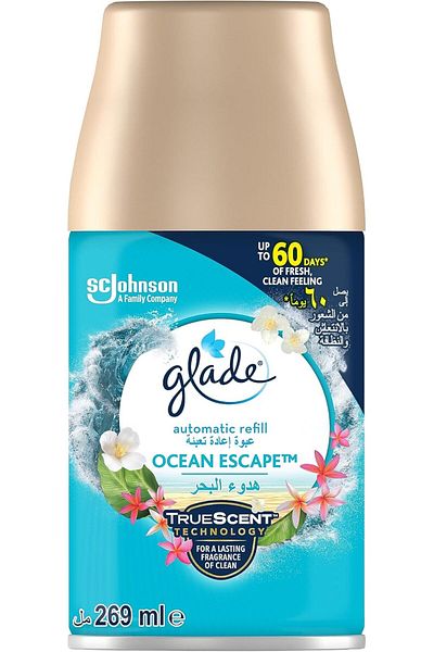 Glade Ocean Escape Automatic Spray Refill, 269ml, Lasts Up to 60 Days of Freshness