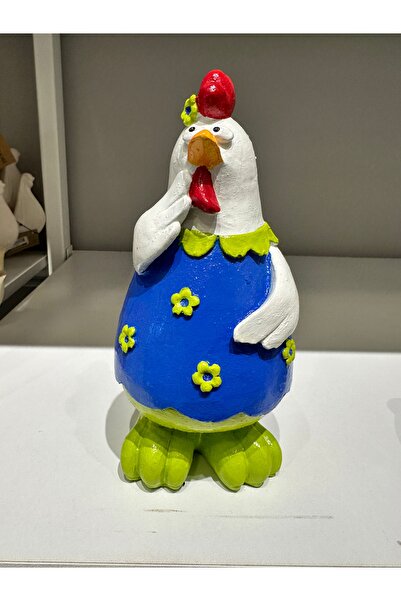 İki Cadı Tasarım Şaşkın Tavuk Dekoratif Obje