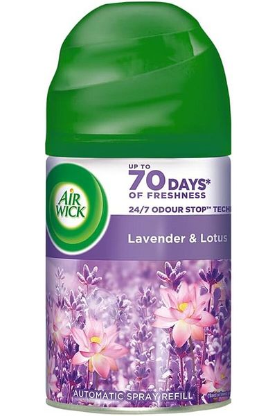Air Wick Freshmatic Refill Lavender & Lotus, 250ml, 2600 Sprays, Automatic Room Freshener
