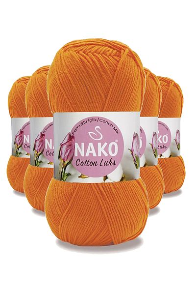 NAKO Orange Cotton Luxury Vest and Tunic Blouse - 5 Pieces 97552