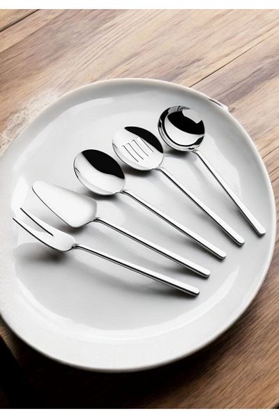 elfnur Yetkin Milano 5 Piece 18/10 Stainless Steel Sauce Serving Set