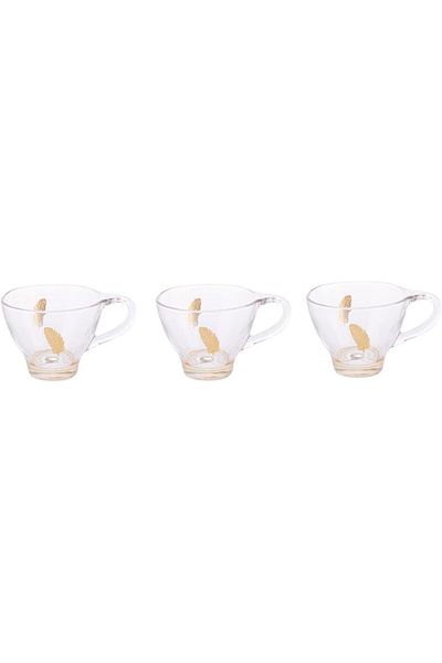 AKDC Velvet Karak Tea Glass L(9CM) XW(9CM) XH(7CM) Transparent