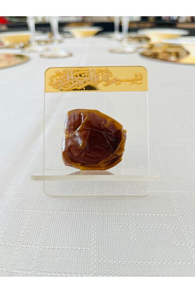 Karter İnovasyon Date Set of 6, Luxury Date Presentation Stand, Sugar Bowl