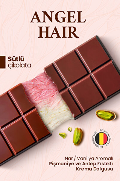 Muah Meşhur Melek Saçlı Çikolata - Sütlü - Türkiye'de Ilk Angel Hair -